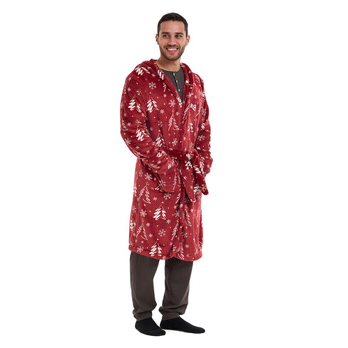 Snuggs Blanket Robe Red Tree Christmas